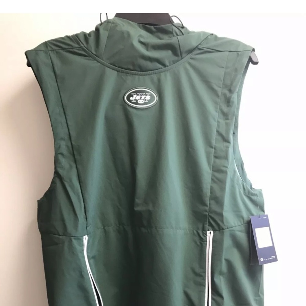 NEW NIKE NFL New York Jets sleeveless Hood jacket